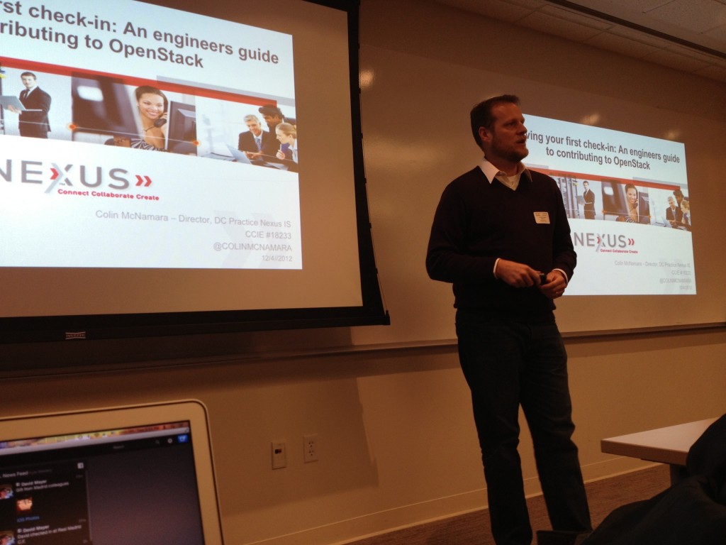 Colin Presenting at Minnesota OpenStack Meetup Group
